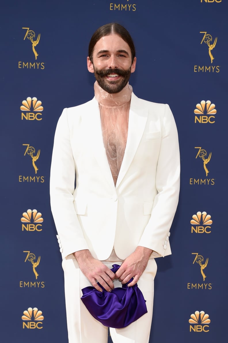 LOS ANGELES, CA - SEPTEMBER 17:  Jonathan Van Ness attends the 70th Emmy Awards at Microsoft Theater on September 17, 2018 in Los Angeles, California.  (Photo by Kevin Mazur/Getty Images)