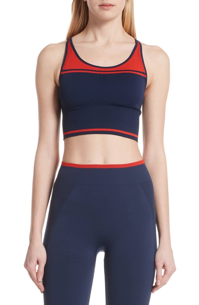 Tory Sport Two-Tone Seamless Camisole Long Bra