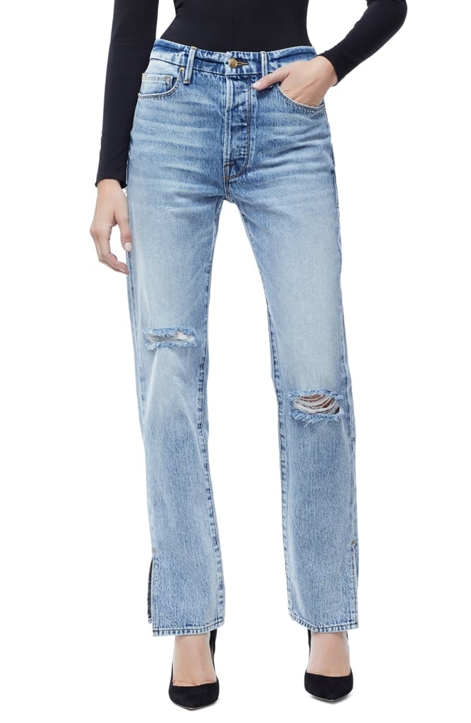 Good American Good Boy Ripped Boyfriend Jeans