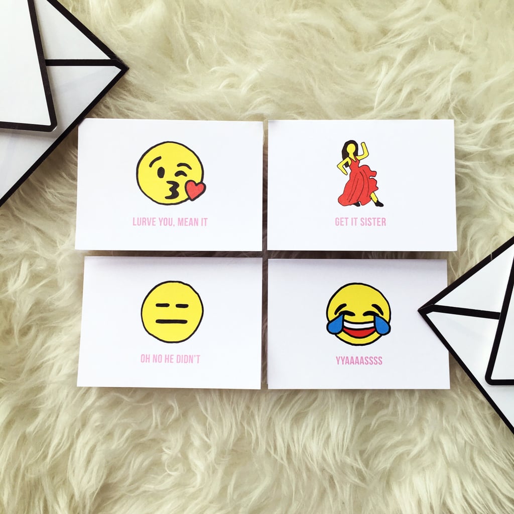 Emoji greeting cards ($25)