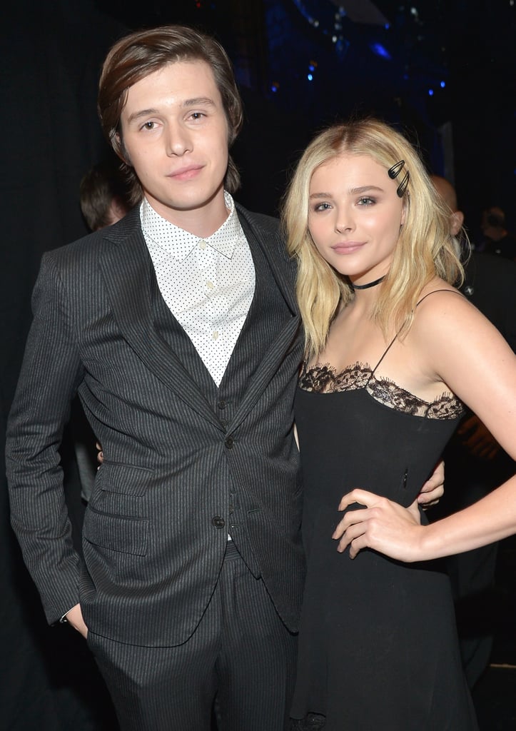 With his The 5th Wave costar Chloë Grace Moretz.