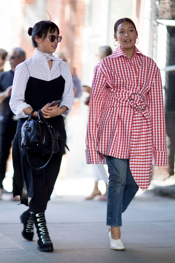 An Oversize Statement Top Layered With a Cropped Option Will Surely Stand Out in the Crowd