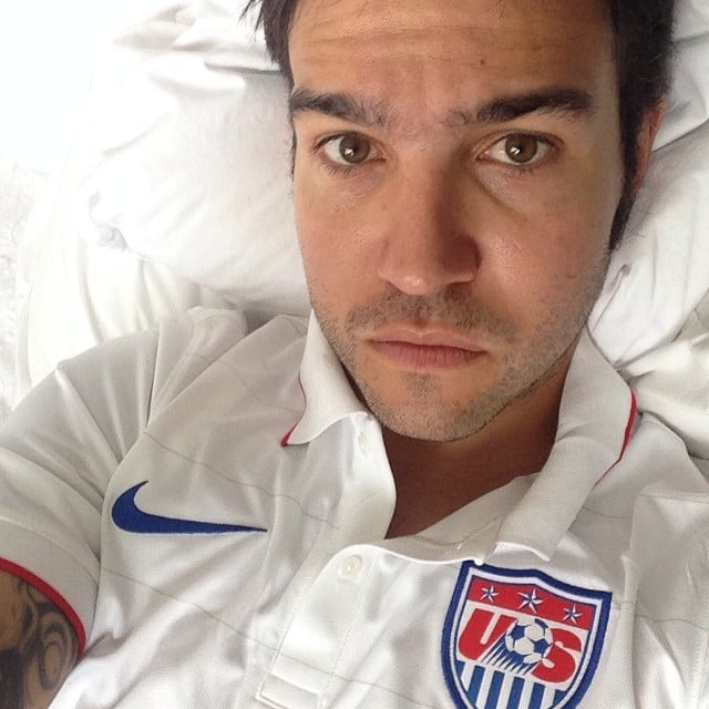 Despite being sick in bed, Pete Wentz still made sure to cheer on Team USA.
Source: Instagram user petewentz