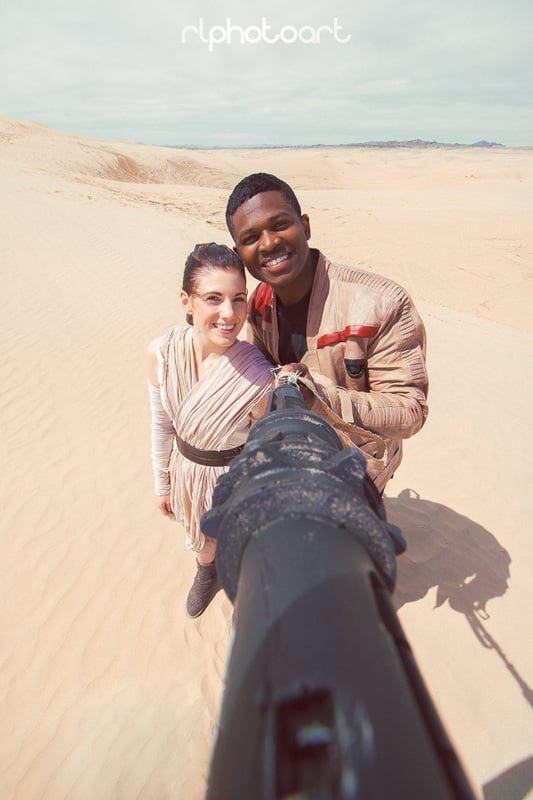 Of course Rey's staff is a selfie stick.
