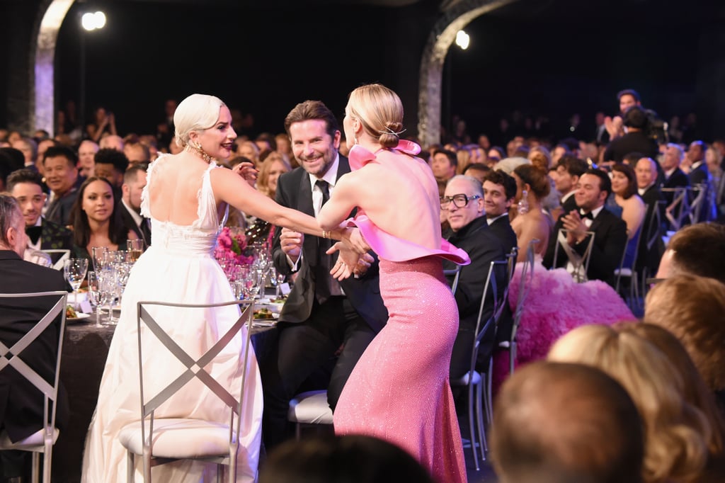 Pictured: Lady Gaga, Bradley Cooper, and Emily Blunt