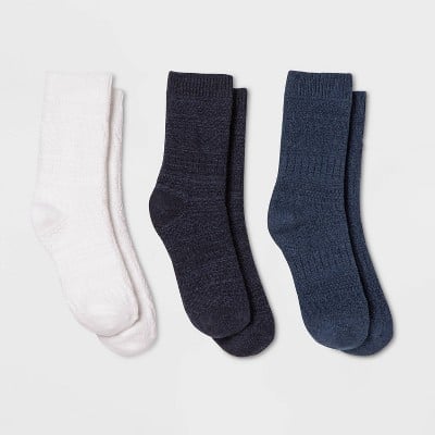 Universal Thread Women's 3pk Textured Crew Socks