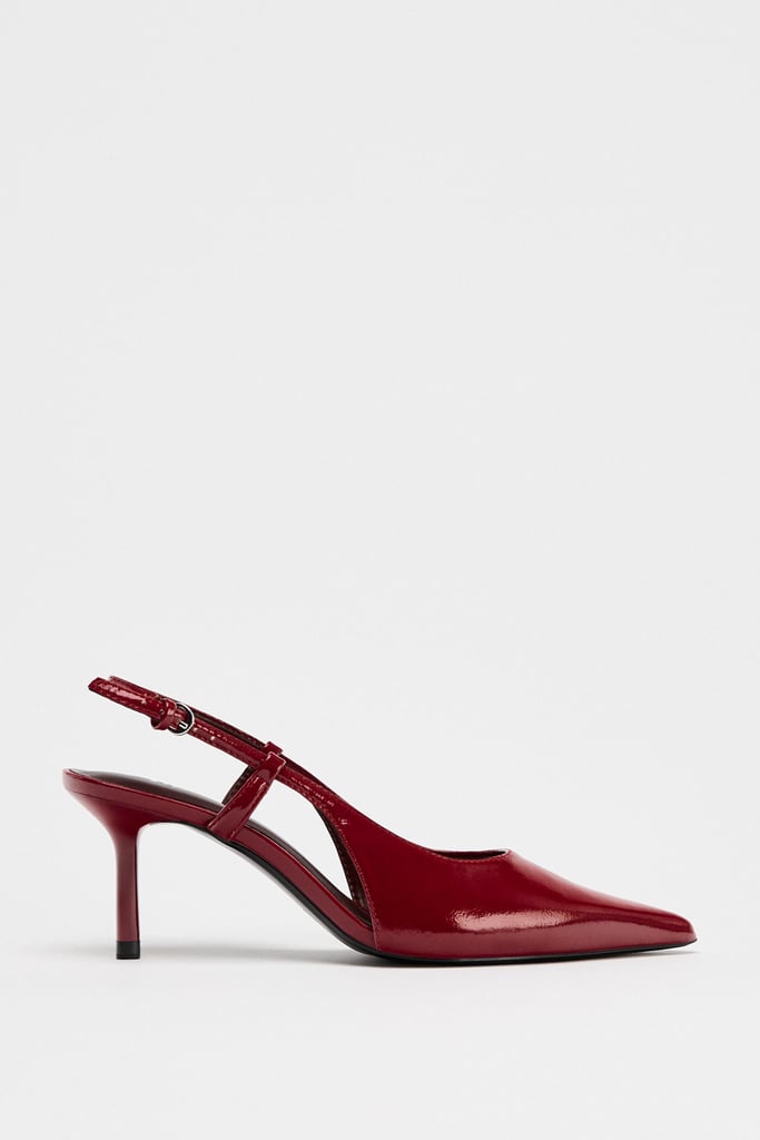 Zara Patent Leather Slingback Pumps