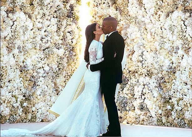 Kim Kardashian Weds Kanye West With Long Hair