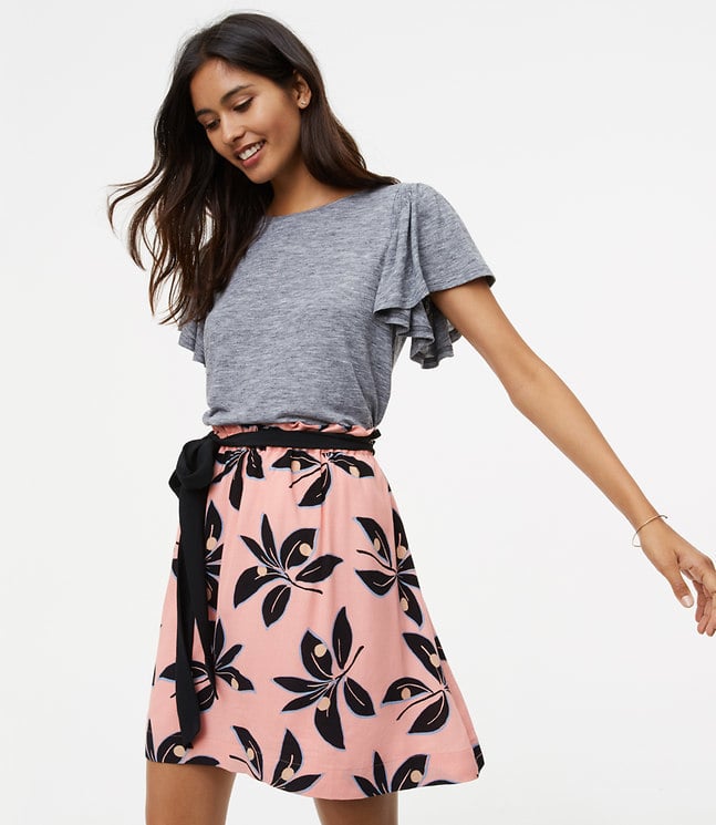 Loft Smocked Flutter Tee