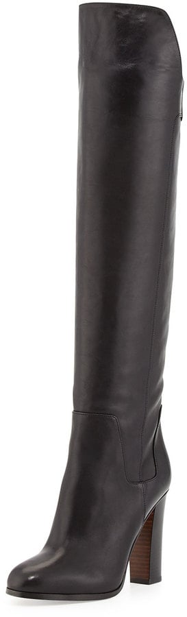 Vince Dempsey Leather Over-the-Knee Boot, Black ($312, originally $695)