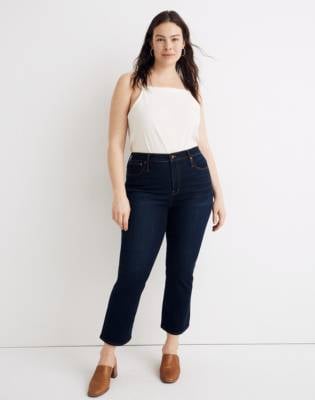 Madewell Petite Curvy Cali Demi-Boot Jeans in Larkspur Wash: Tencel Denim