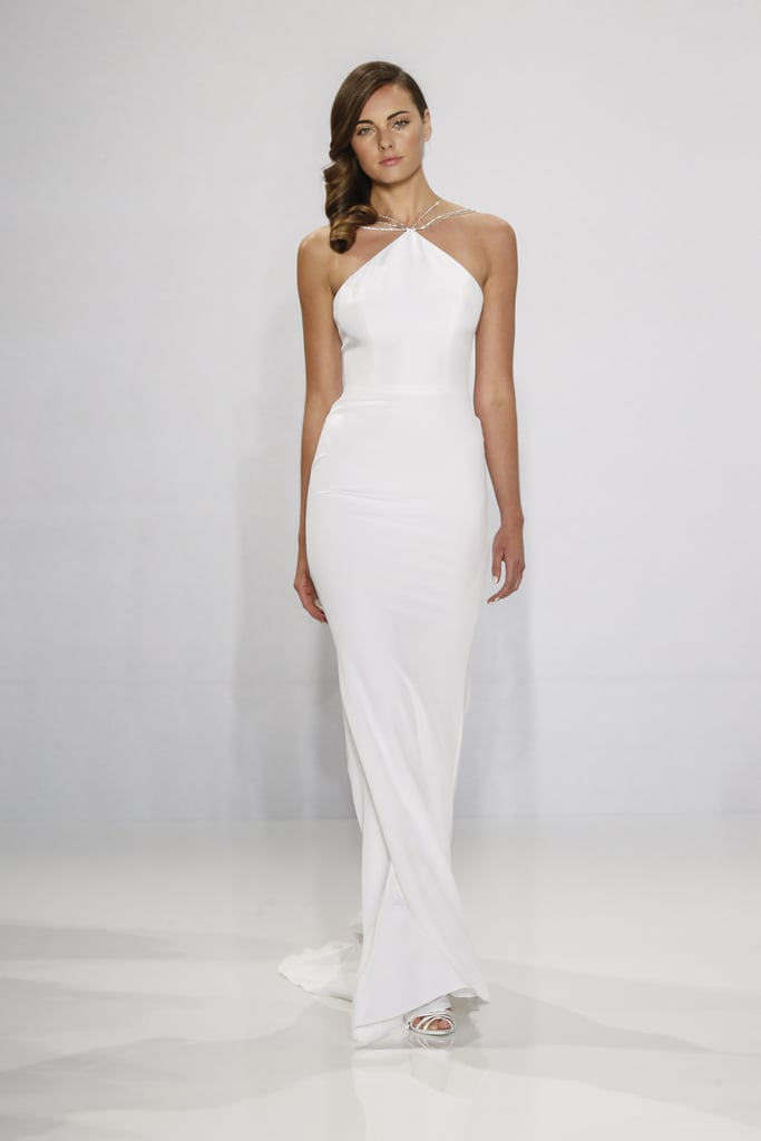 Multistrap halter gown.