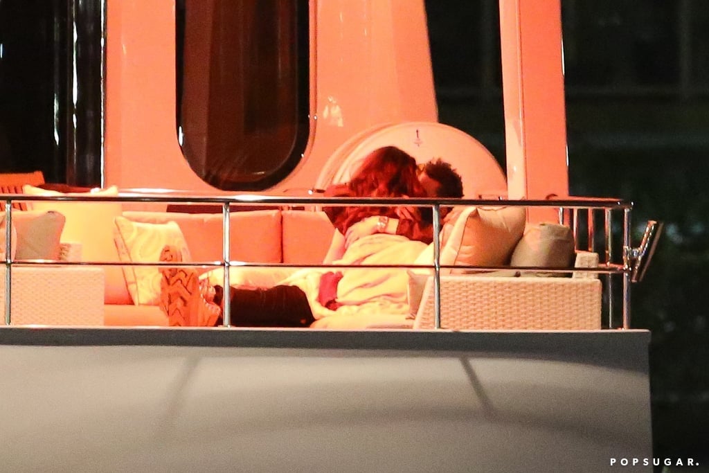 Selena Gomez and The Weeknd Kissing on a Yacht February 2017