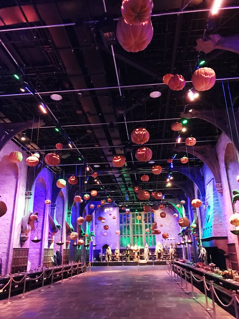 The lights within the pumpkins flickered on and off, and the ones floating over the tables dipped up and down so you could get an up-close-and-personal look.