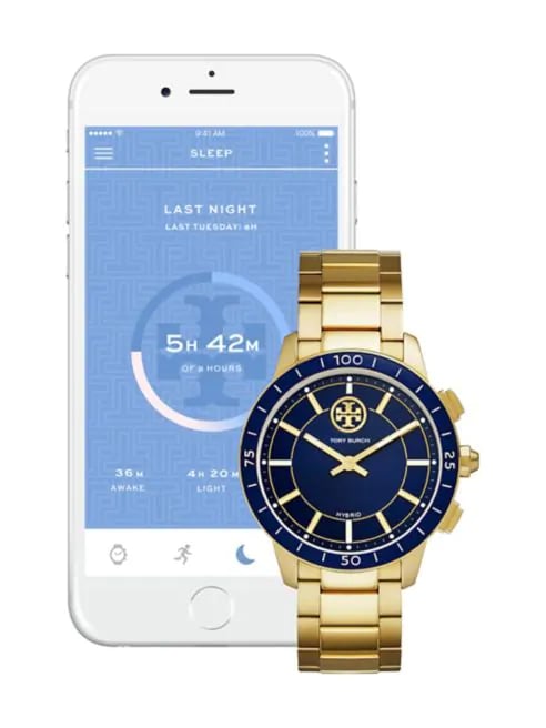 Tory Burch The Collins Hybrid Stainless Steel Bracelet Smart Watch
