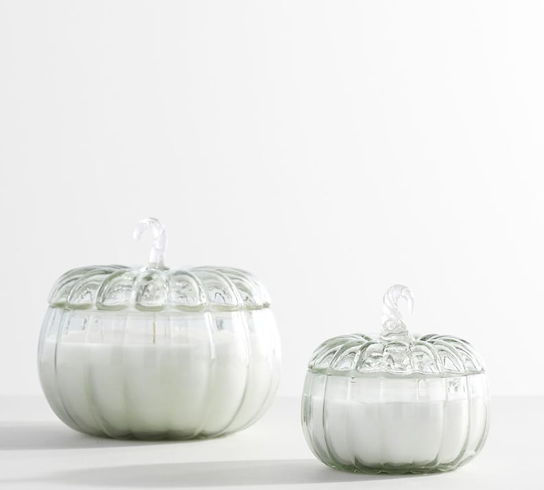 Pottery Barn Recycled Glass Harvest Pumpkin Scented Candle