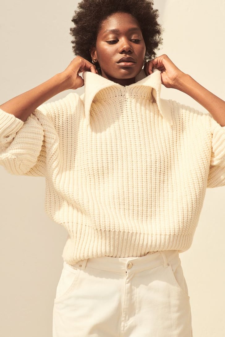 Collared Rib-Knit Sweater | Best New H&M Holiday Clothes 2020 ...