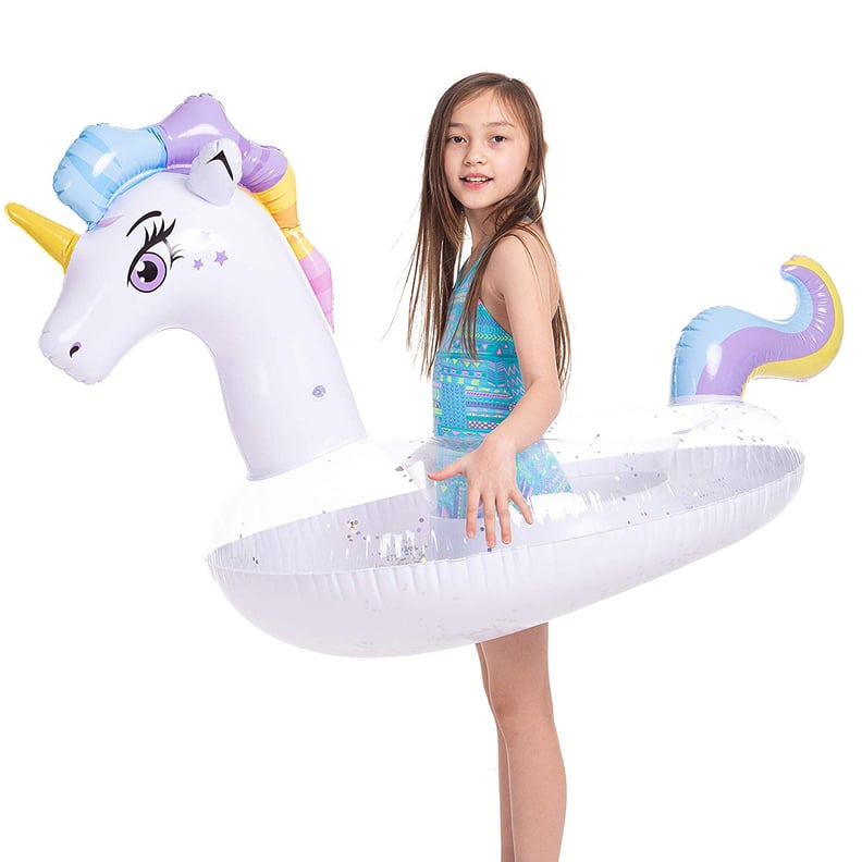 Joyin Inflatable Unicorn Pool Float With Glitters
