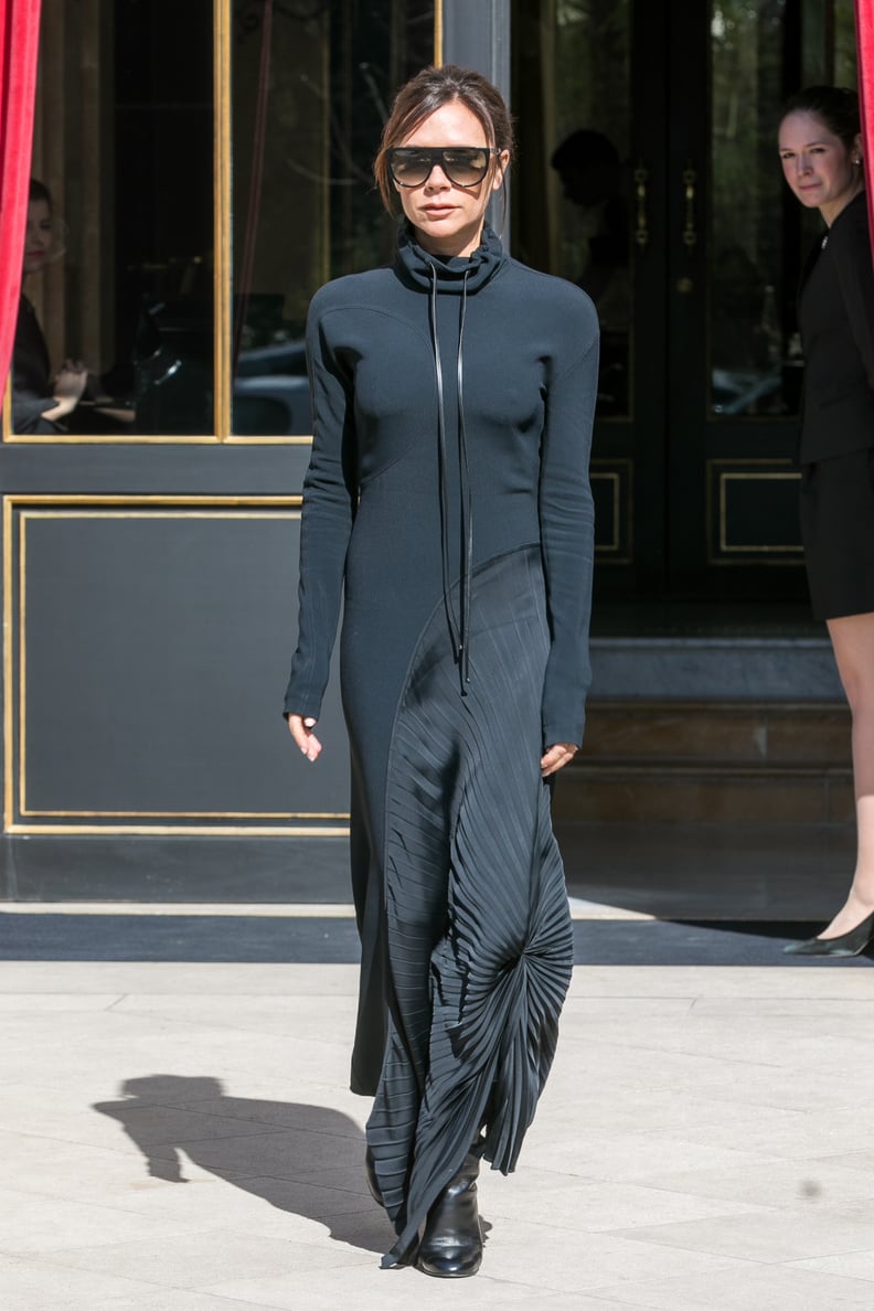 Victoria Beckham Wore Her Hoodie Dress Out in Paris