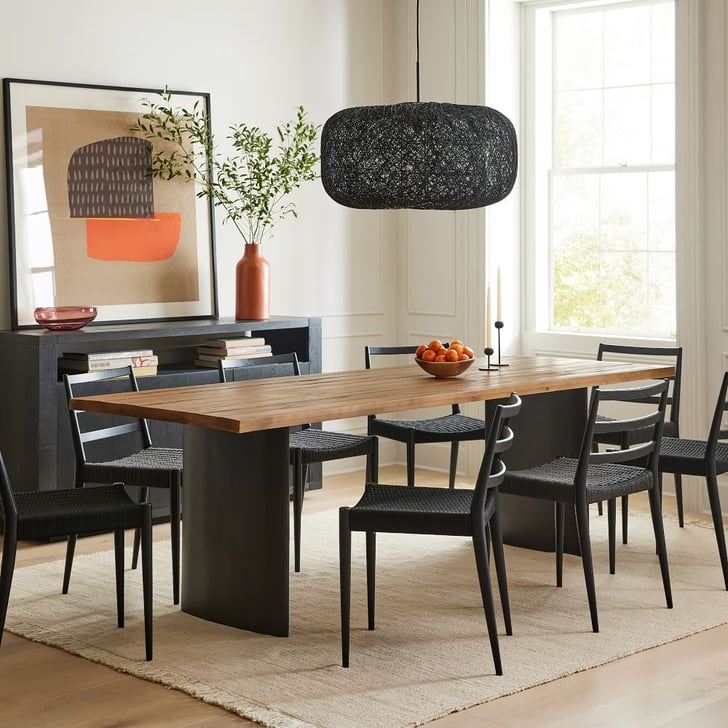 Crate and barrel yukon store grey dining table
