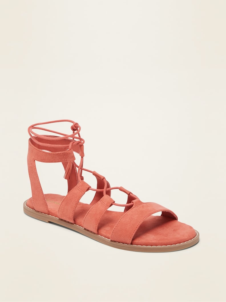 Old Navy Faux-Suede Lace-Up Gladiator Sandals