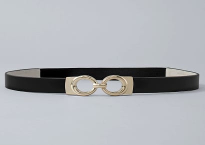 Patent Skinny Stretch Belt