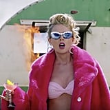 Taylor Swift's Curly Updo and Magenta Lipstick