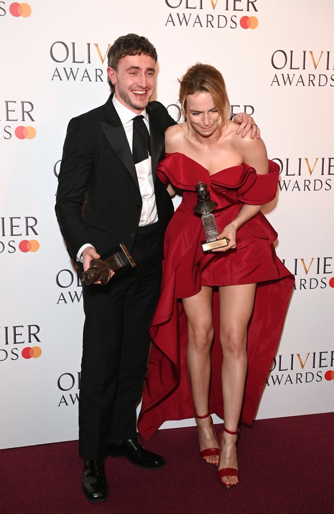Jodie Comer and Paul Mescal at the 2023 Olivier Awards
