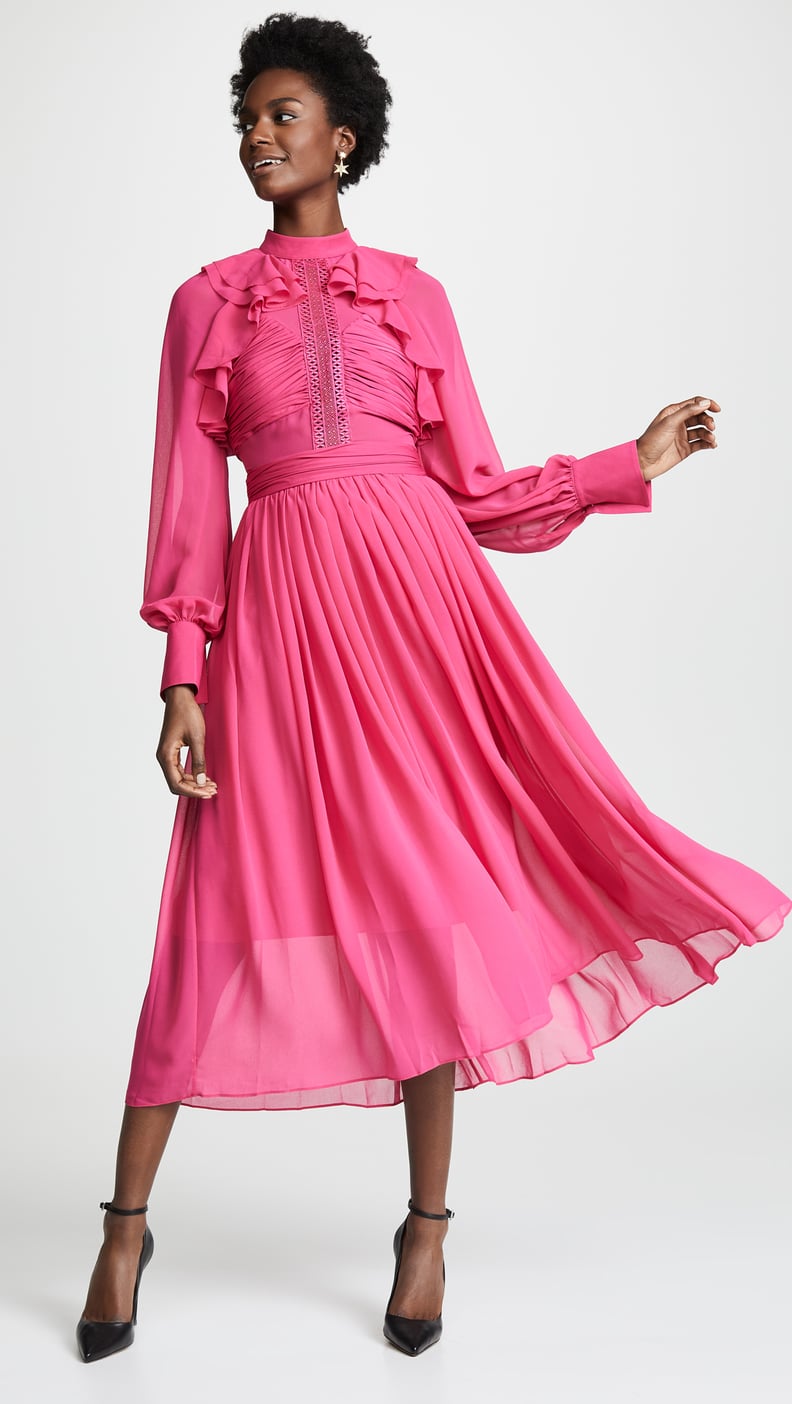 Adair pink passion rose jacquard fit & flare dress cheap