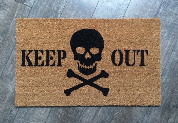 Skull and Crossbones Doormat