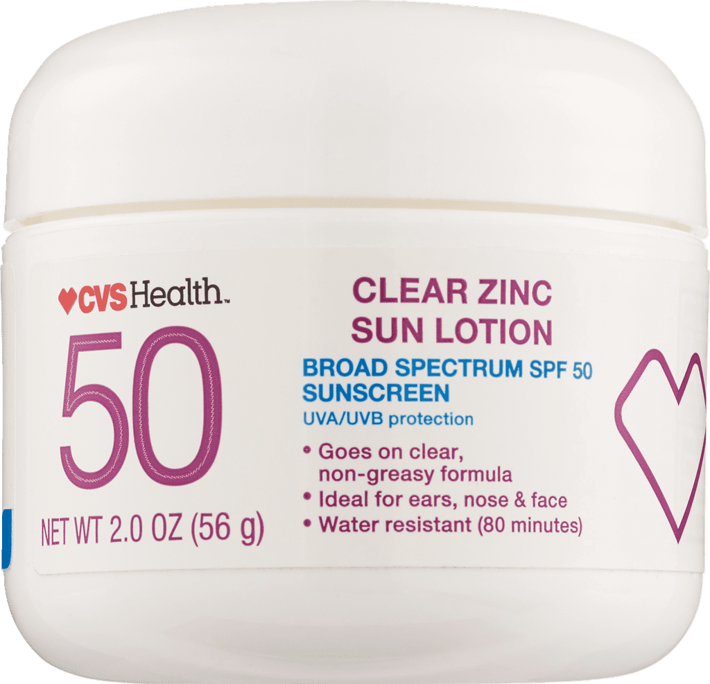 CVS Health Clear Zinc Broad Spectrum Sun Lotion, SPF 50