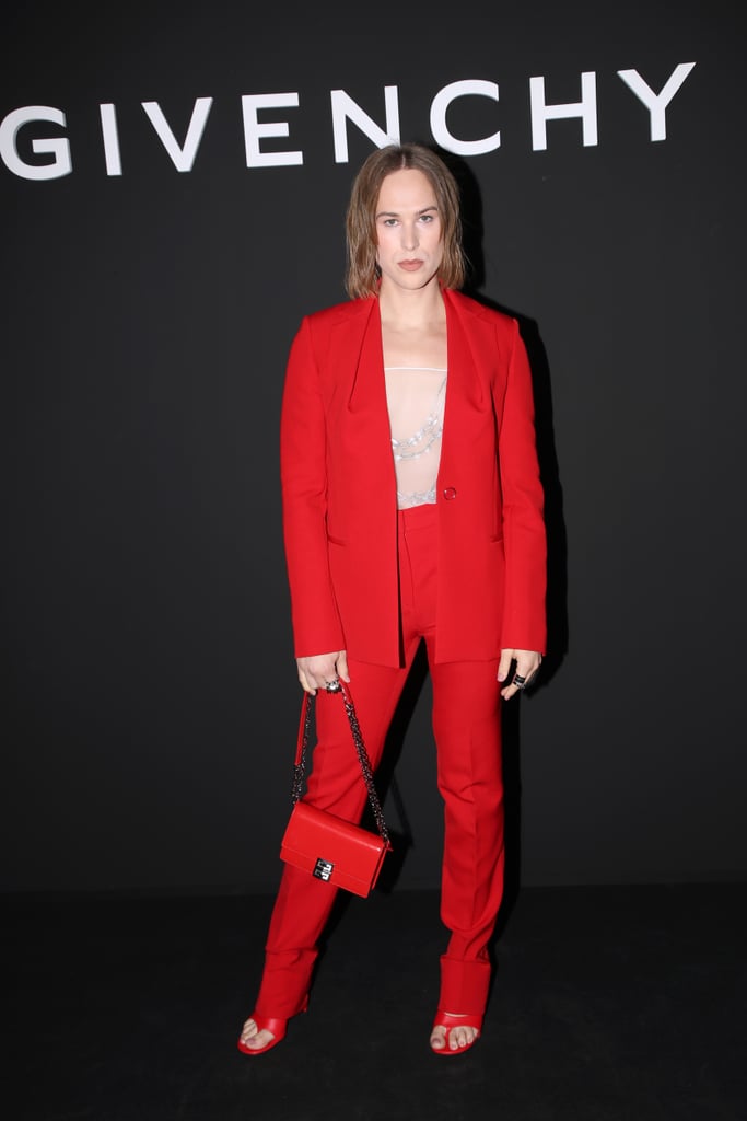 Tommy Dorfman in Givenchy at Paris Fashion Week