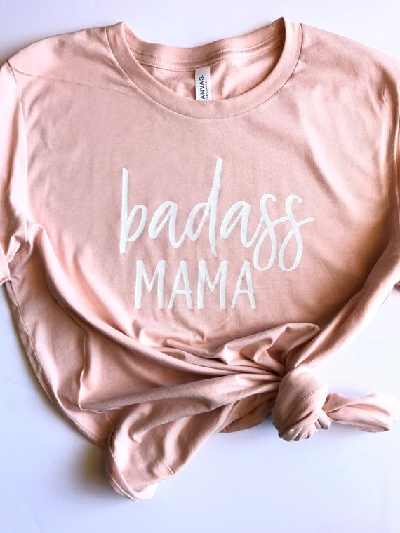 Personalized Clothing Mama Tee Gifts Mama T-Shirt FUNNY BADASS MAMA