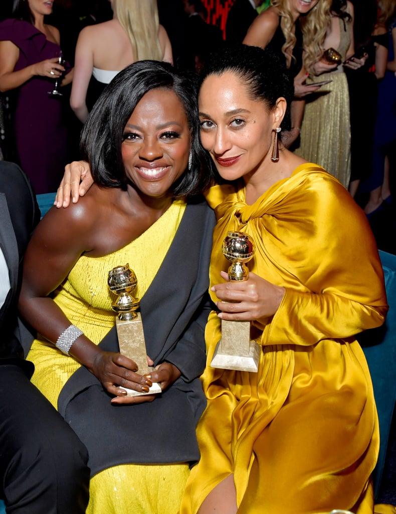 In 2017, Viola Davis and Tracee Ellis Ross happily posed with their trophies at an afterparty.