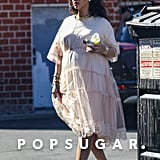 Rihanna Wearing a Maison Margiela By John Galliano Crystal Outfit, Rihanna  Gives Her Pregnancy Style a Y2K Spin in a Fuzzy Tube Top