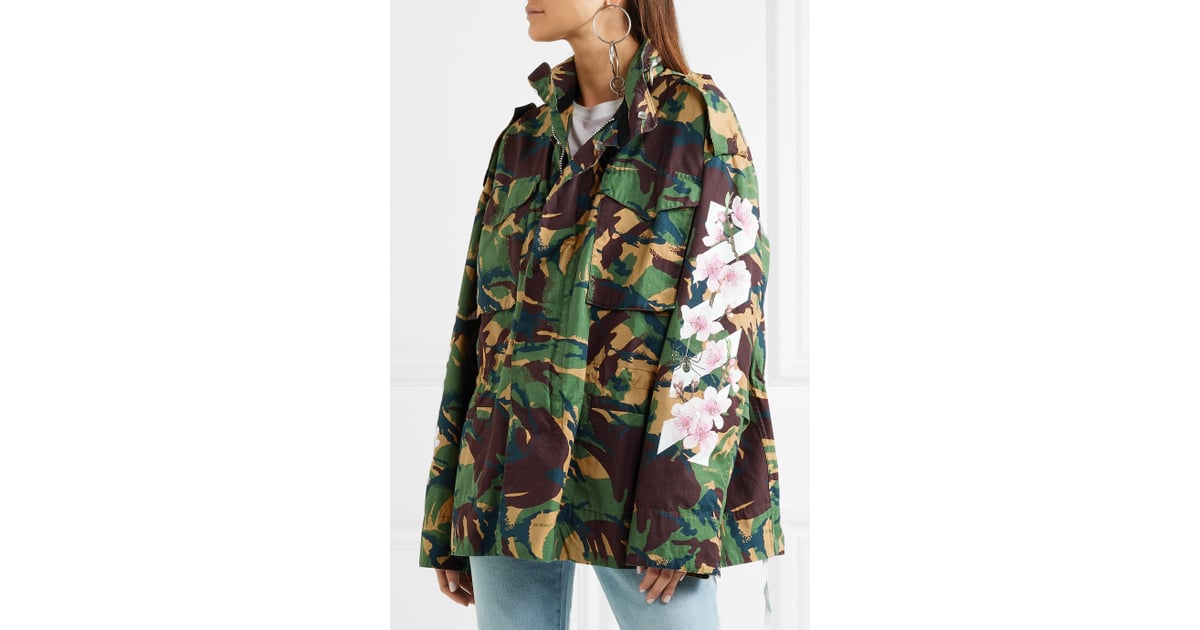Off-White Camouflage-Print Cotton-Canvas Jacket - Army green | What Is ...