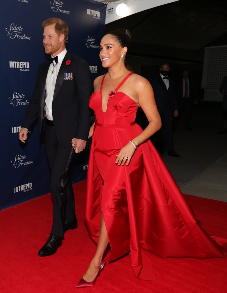 Meghan Markle Wears a Red Gown For the Freedom Gala