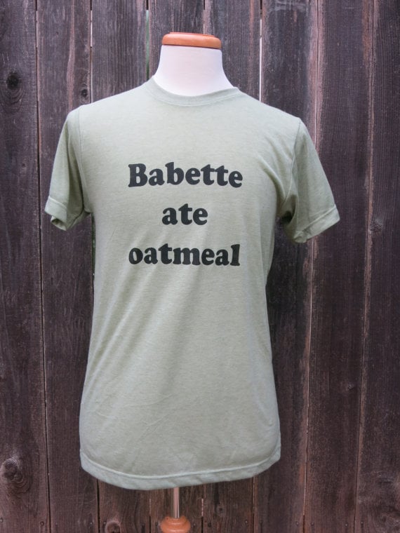 芭贝特吃燕麦片t恤