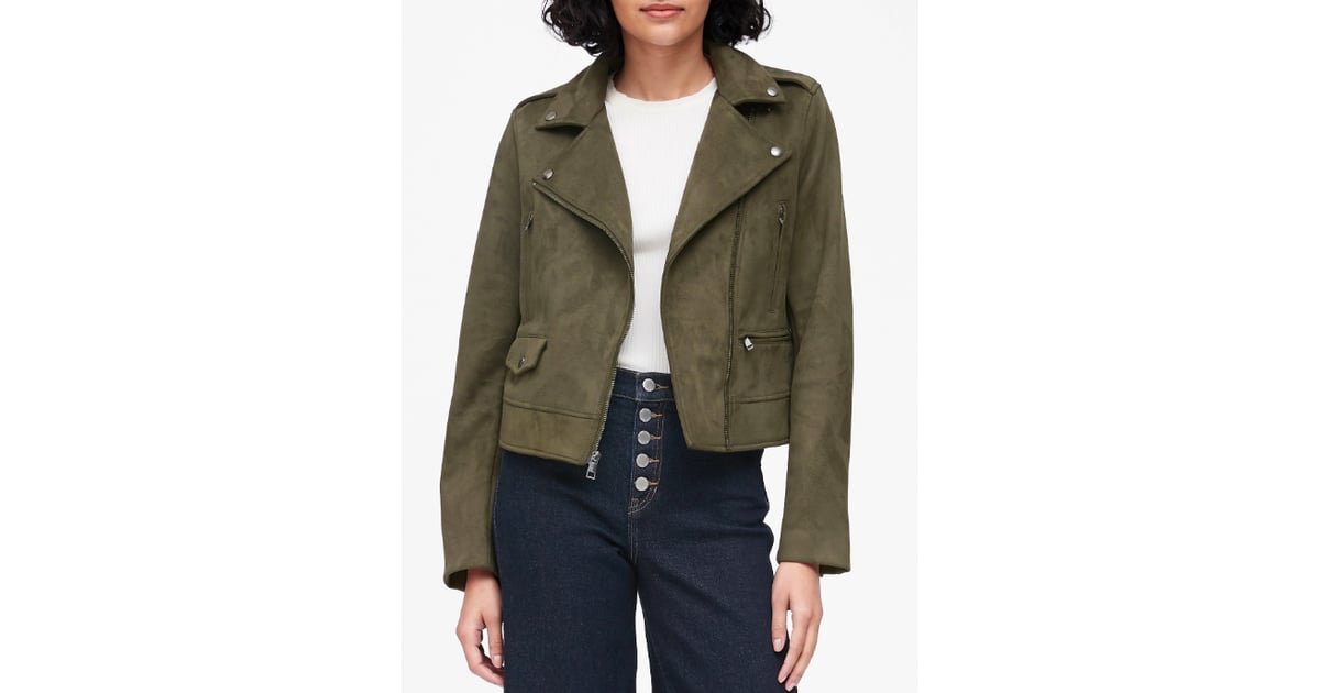 Banana republic vegan hotsell suede moto jacket