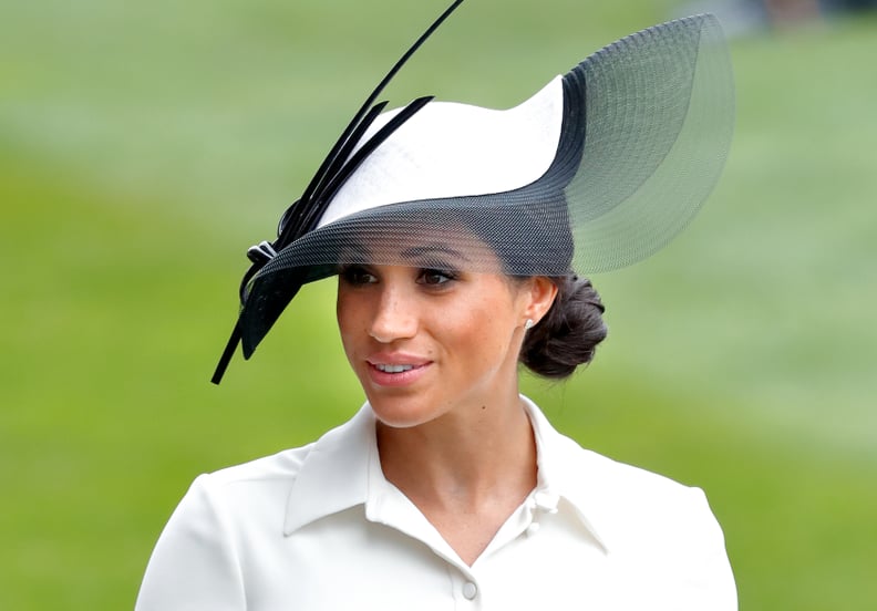 Meghan Wearing Philip Treacy, June 2018