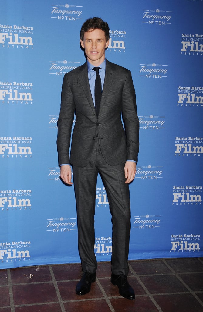 Eddie ditched the white shirt for a sky blue one at the 30th Santa Barbara International Film Festival.