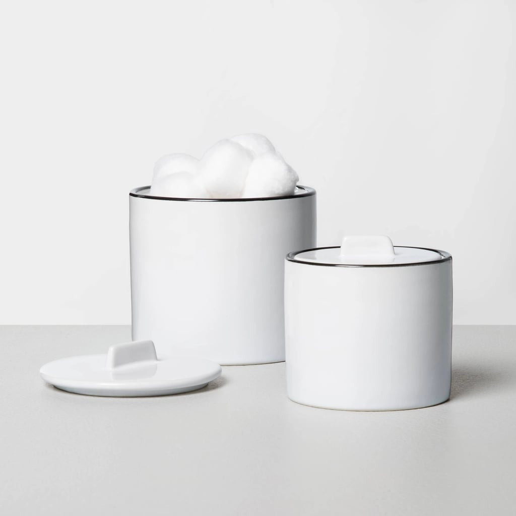 White Bath Canister