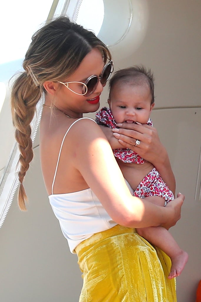 Chrissy Teigen John Legend and Luna in Saint-Tropez Photos