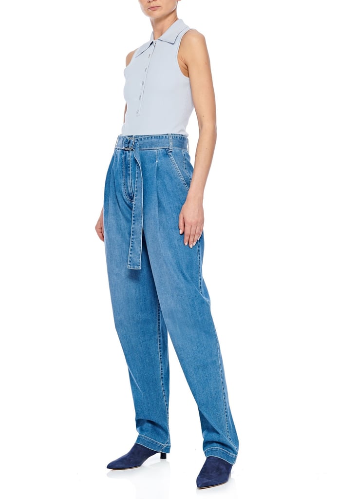 Tibi Vintage Stone Wash Sculpted Pleat Pant