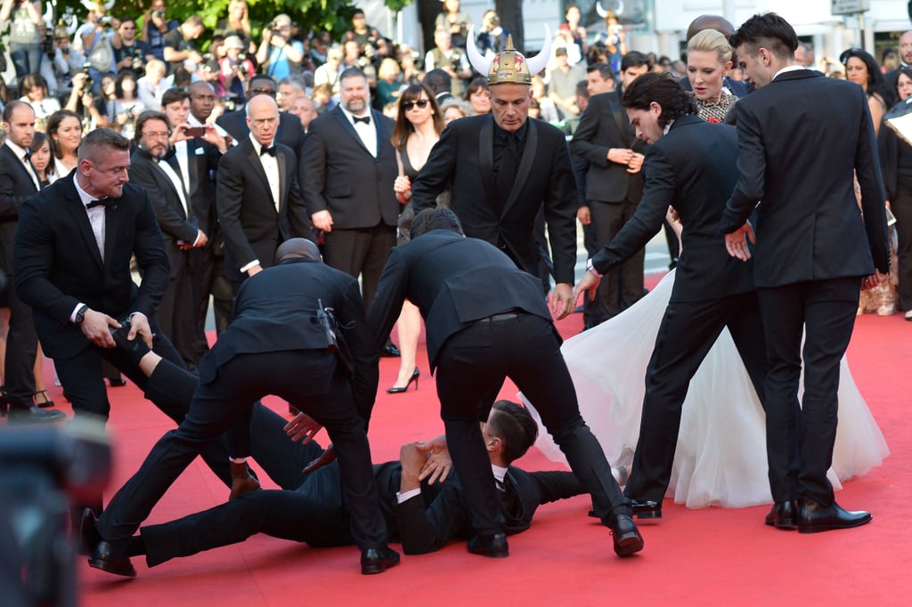 Man Crawls Under America Ferrera's Dress at Cannes