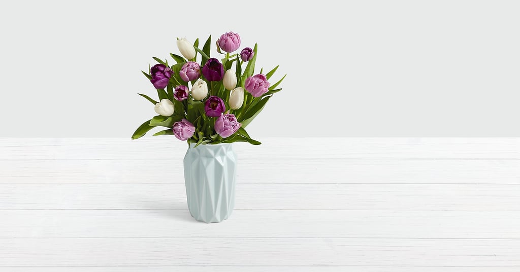 Darling Lavender and White Tulips