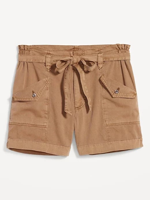 Old Navy Extra High-Waisted Tie-Front Cargo Workwear Shorts