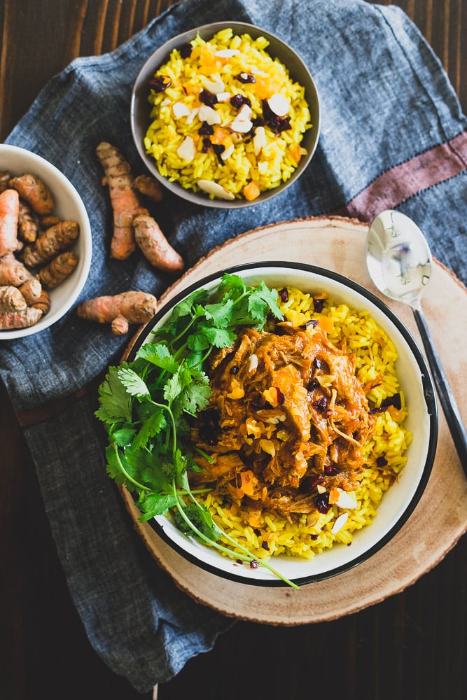 Instant Pot Coconut Pork With Turmeric Ginger Rice