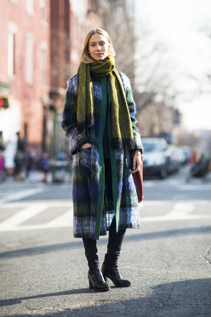 With a plaid coat, you need little else to tie together your winter look. 
Source: Le 21ème | Adam Katz Sinding