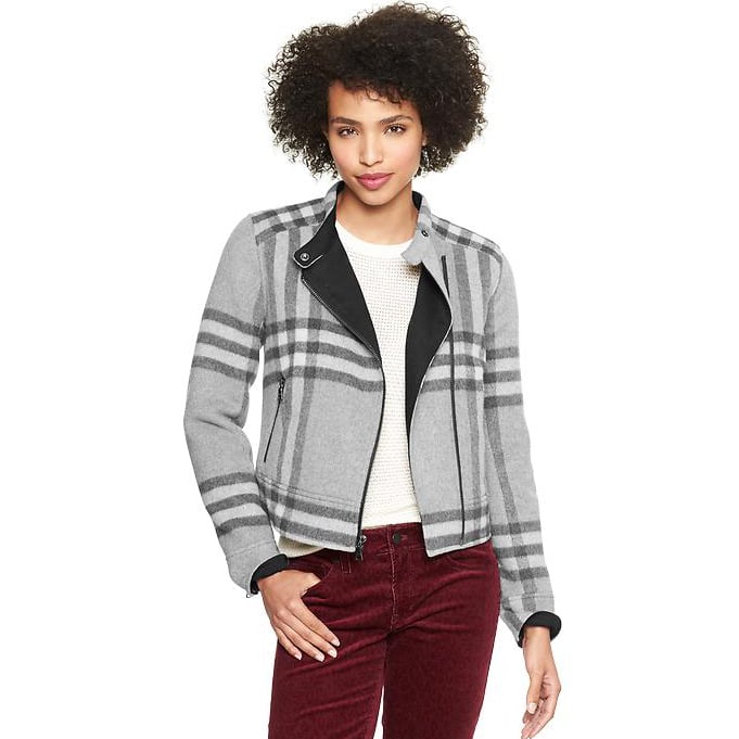 Gap Plaid Moto Jacket Review POPSUGAR Fashion